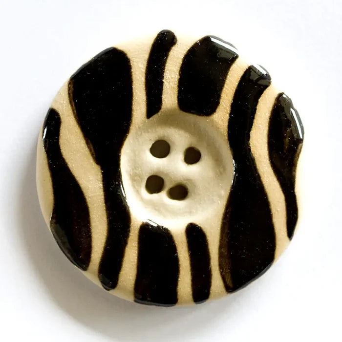 L336 Black and White Statement Button - 1.8in