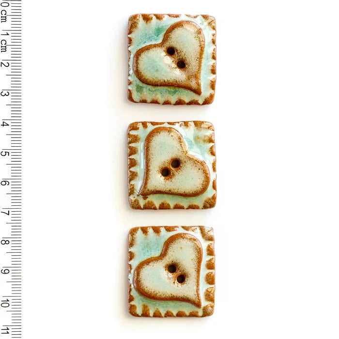 Ceramic Washable Buttons - Geometric Shapes