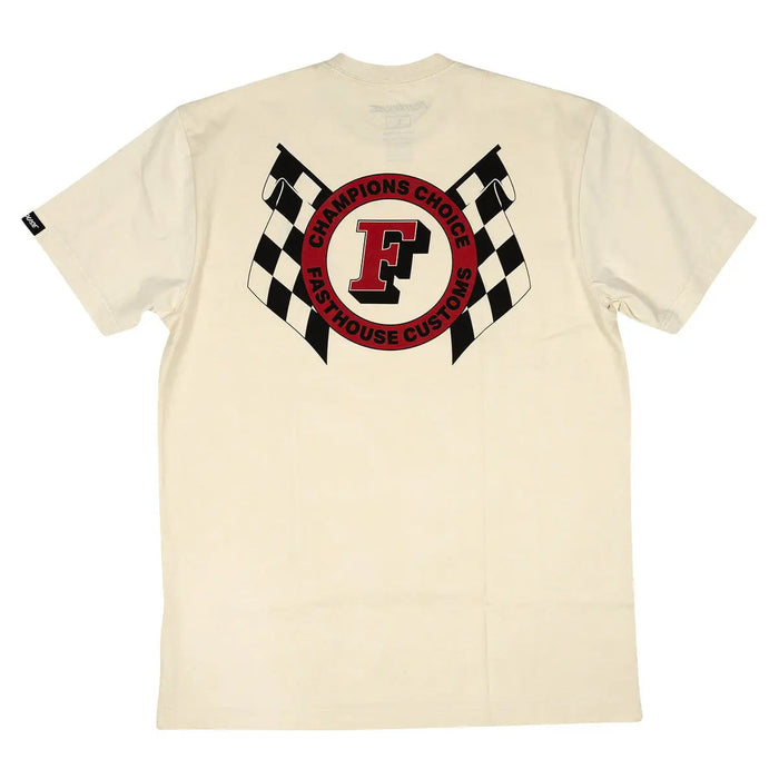Fasthouse Champions Choice short-sleeve graphic t-shirt in natural, available in big and tall sizes