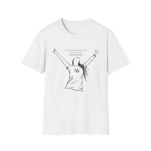 'Choose Redemption' Inspirational Woman Illustration Tee (black line art)