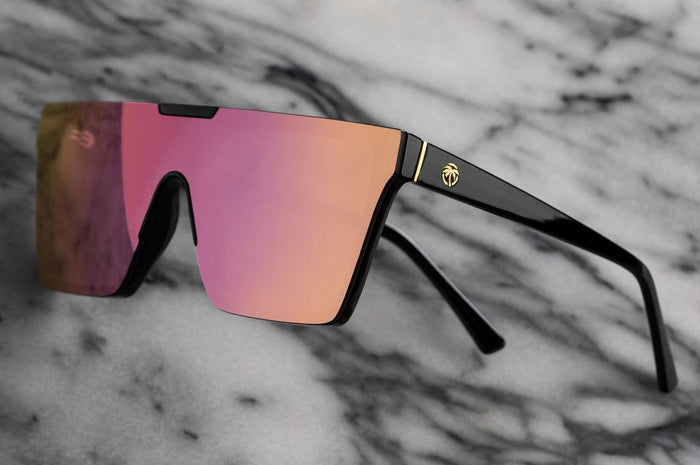 Heat Wave Clarity women's sunglasses in black with rose polarized lens, additional product view
