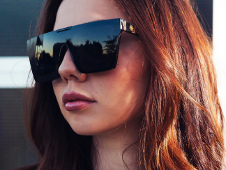 Heat Wave Clarity women's sunglasses in black with Ultra Black lens, additional product view