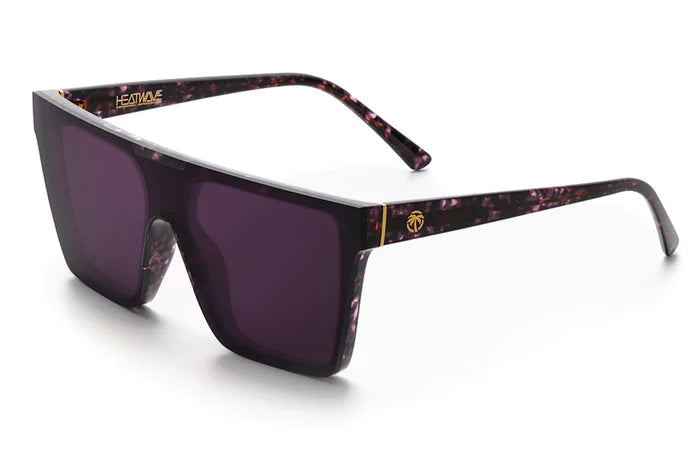 Heat Wave Visual Clarity sunglasses in velvet tortoise with polarized purple lens