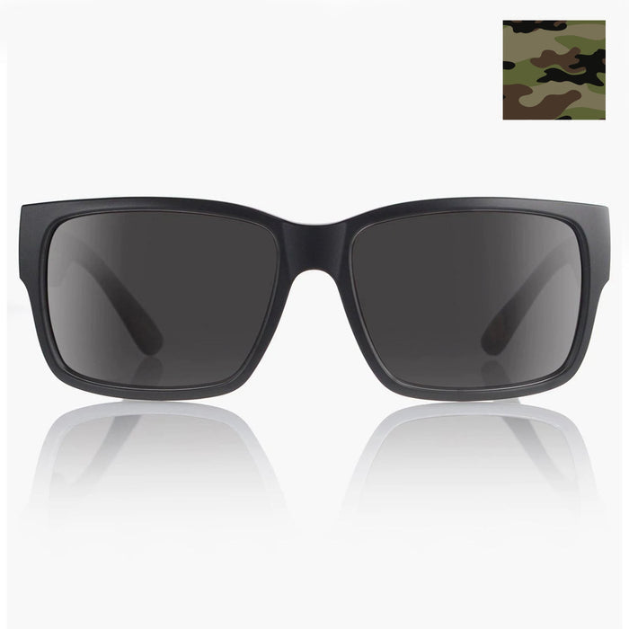 Madson Classico sunglasses in black Memorial camo with grey polarized lens