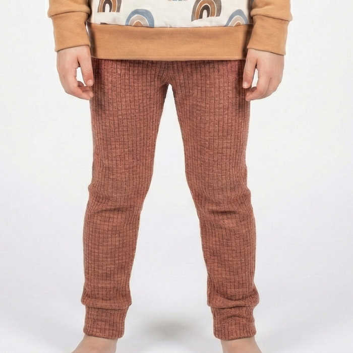 Clearance - Kids Merino Wool Leggings - Cuffed | Mid-Heavy Weight