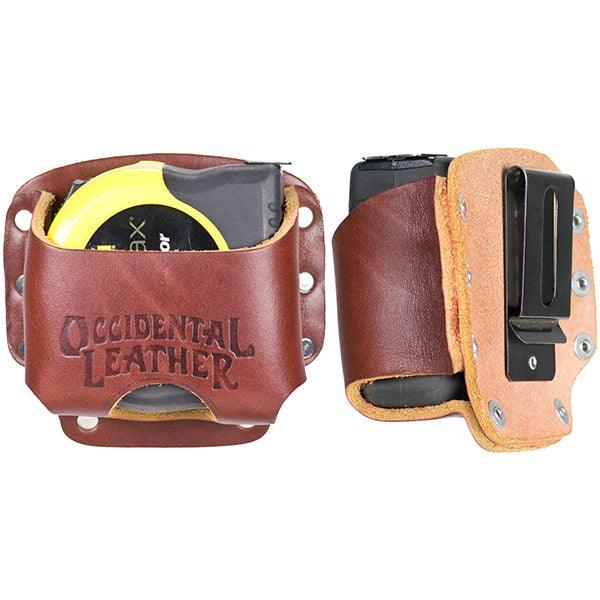 Occidental Leather large clip-on tape holster shown in both hand orientations
