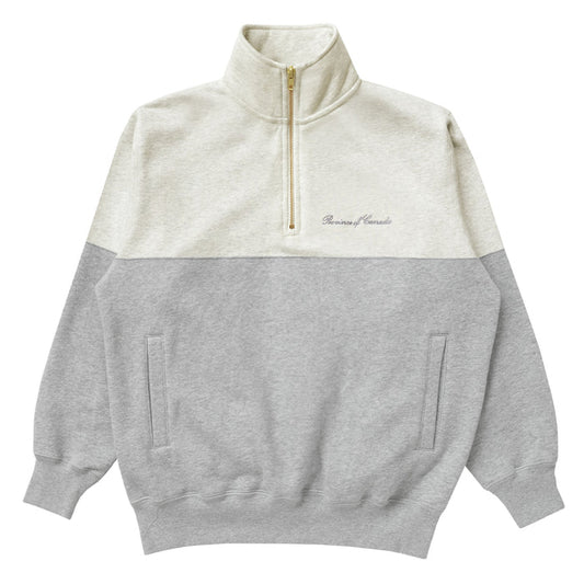 Made in Canada Club Fleece Half Zip Heather Grey - Unisex Province of Canada