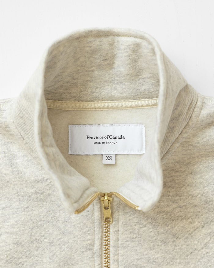 Made in Canada Club Fleece Half Zip Heather Grey - Unisex Province of Canada