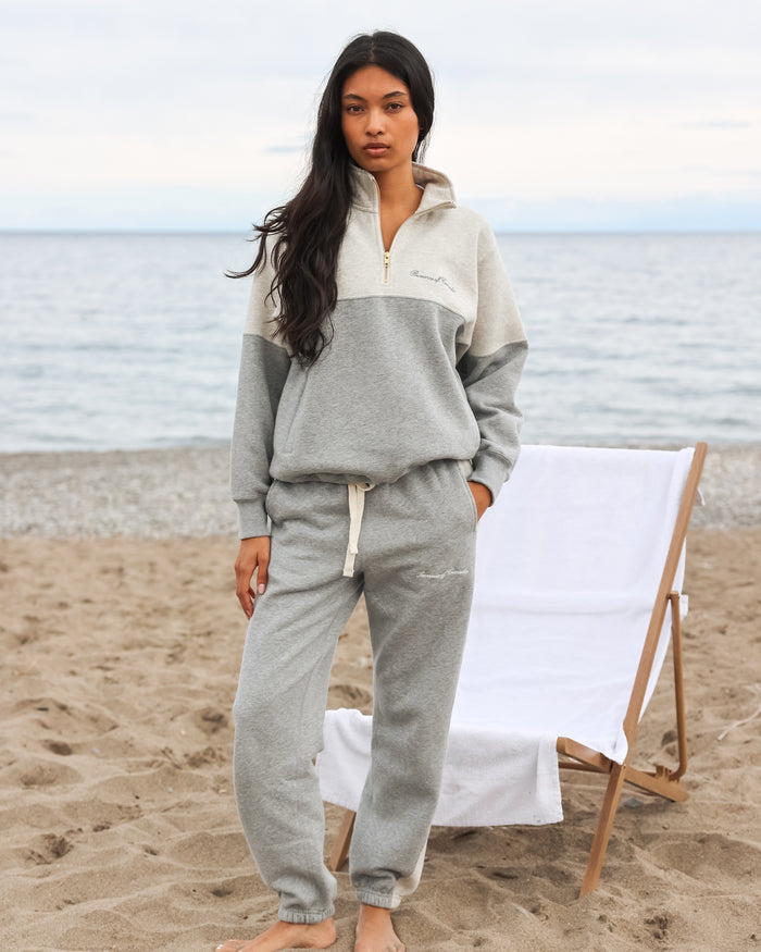 Made in Canada Club Fleece Stripe Sweatpants Heather Grey - Unisex - Province of Canada