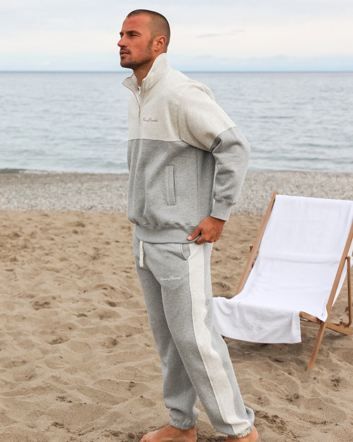 Made in Canada Club Fleece Stripe Sweatpants Heather Grey - Unisex - Province of Canada