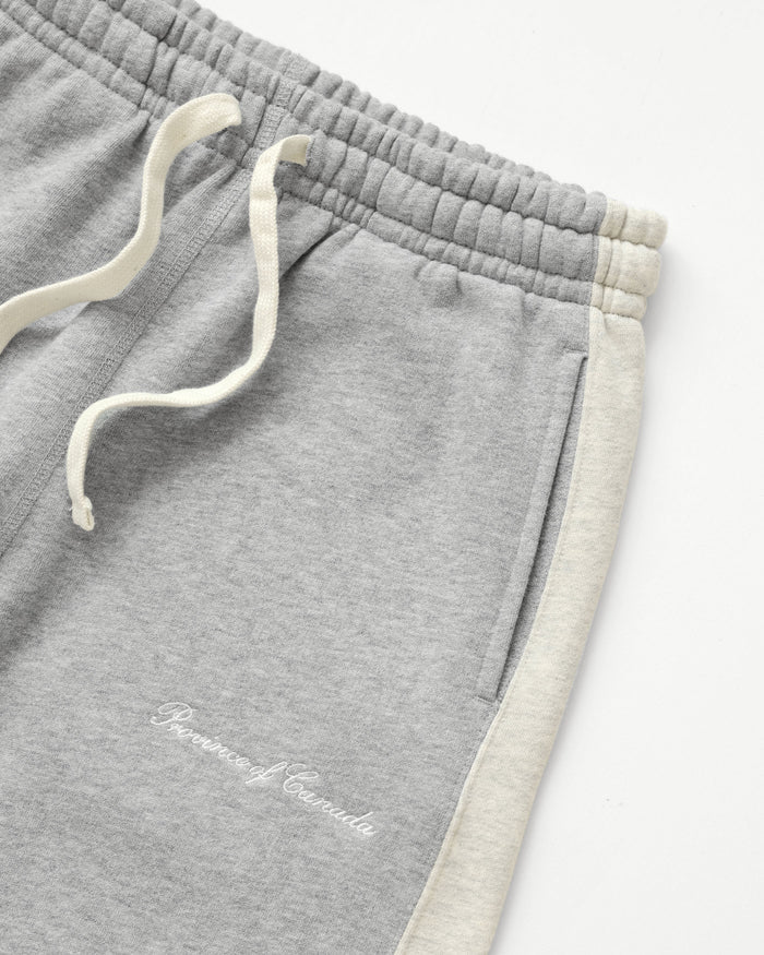 Made in Canada Club Fleece Stripe Sweatpants Heather Grey - Unisex - Province of Canada
