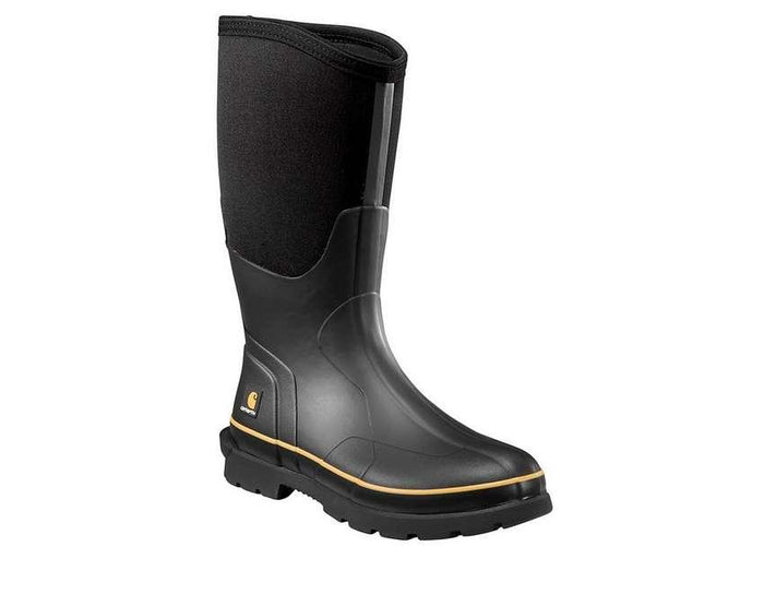 Carhartt Mudrunner nano toe rubber boot, alternate view of the pull-on shaft