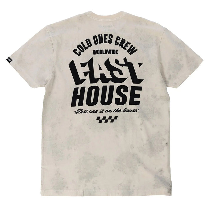 Fasthouse Cold Ones short-sleeve graphic t-shirt in cloud crystal wash, available in big and tall sizes