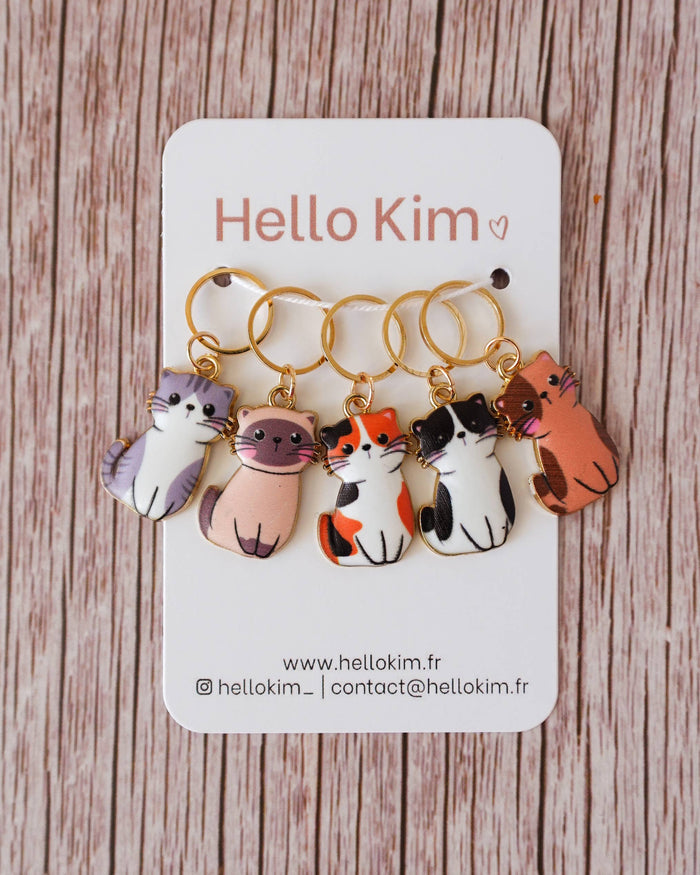 Colorful Cats Stitch Markers