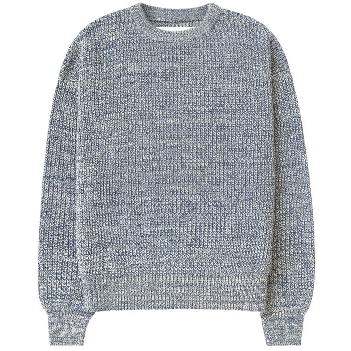 Made in Canada Cotton Knit Sweater Heather Navy 100% Cotton - Unisex - Province of Canada