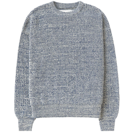 Made in Canada Cotton Knit Sweater Heather Navy 100% Cotton - Unisex - Province of Canada