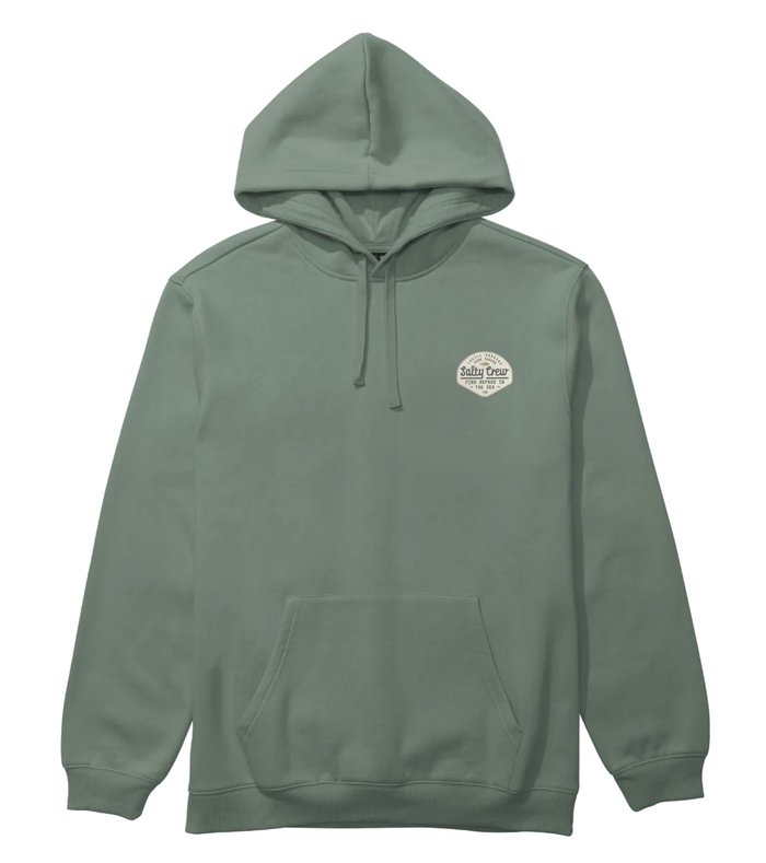 Salty Crew Crafted pigment fleece sweatshirt in laurel wreath