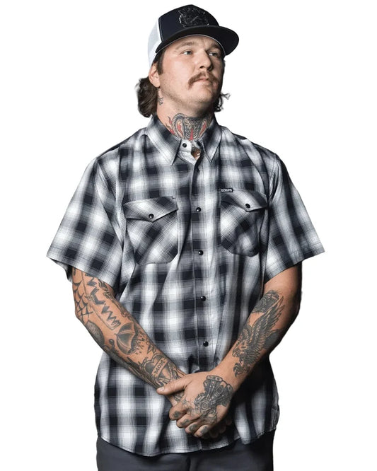 Crenshaw short sleeve bamboo button down shirt by Dixxon, available in big and tall sizes