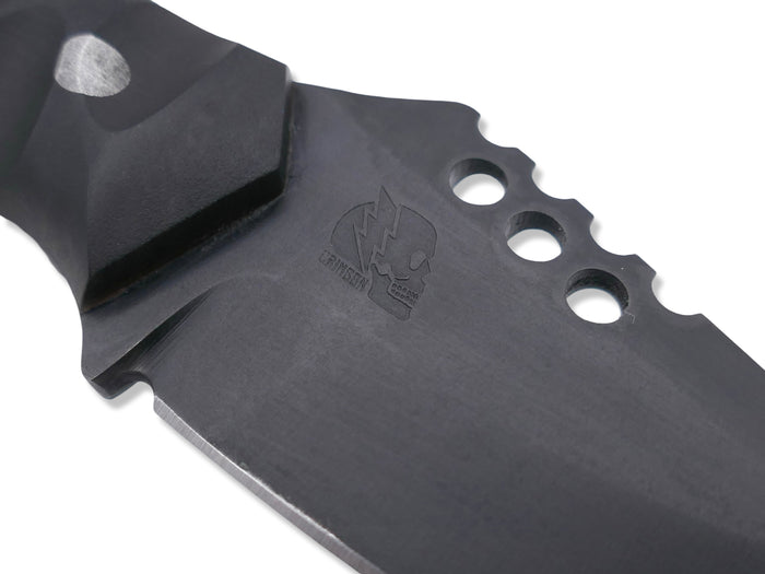 Iron Wolf automatic pocket knife by Crimson in black ops finish, further product view