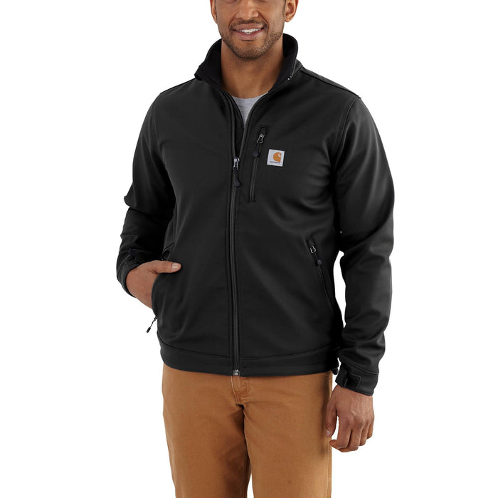 Carhartt Crowley soft shell work jacket in black, additional product view of the jacket