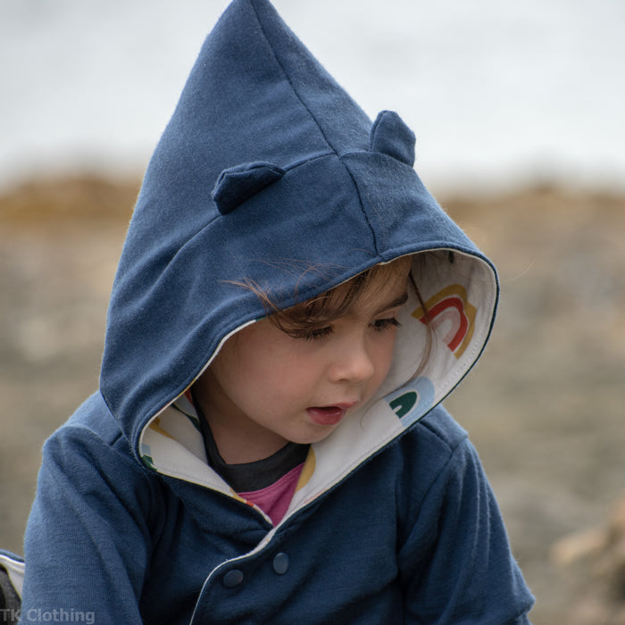 Custom Reversible Toddler Jacket | Pick Your Wool & Print