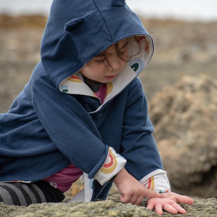 Custom Reversible Toddler Jacket | Pick Your Wool & Print