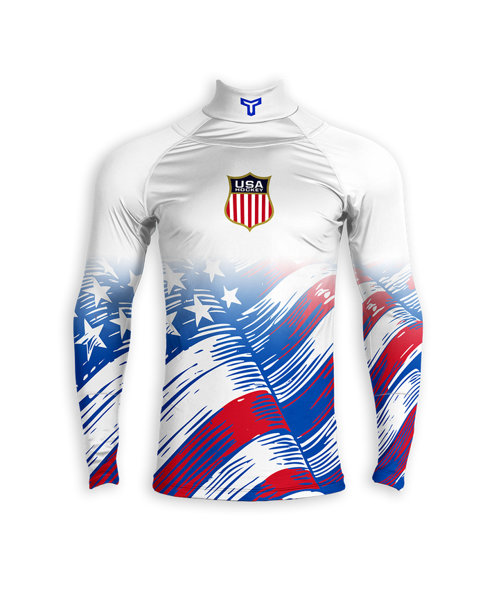 CUT-RESISTANT BASELAYER 3.0 - USA HOCKEY (WHITE)