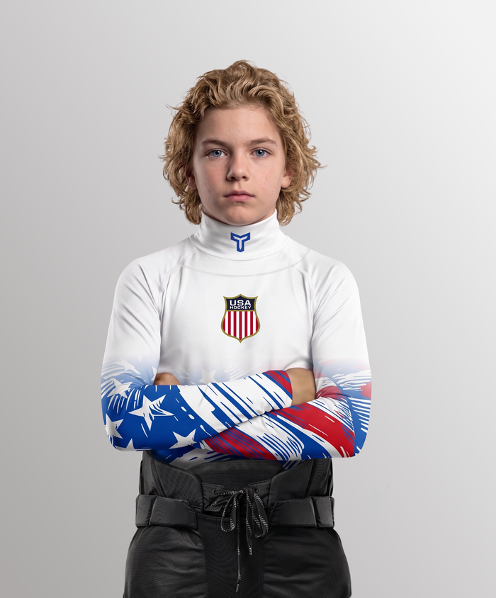 CUT-RESISTANT BASELAYER 3.0 - USA HOCKEY (WHITE)