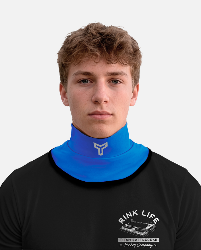 Royal blue Titan Battlegear hockey neck guard