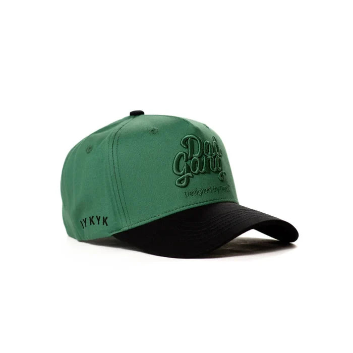 Dad Gang logo hat in dark green and black