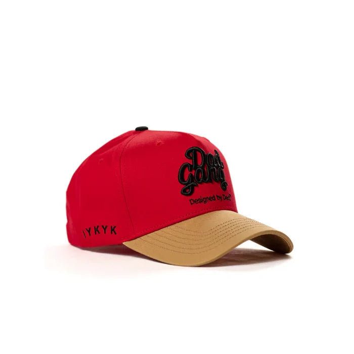 Dad Gang logo hat in red, gold and black