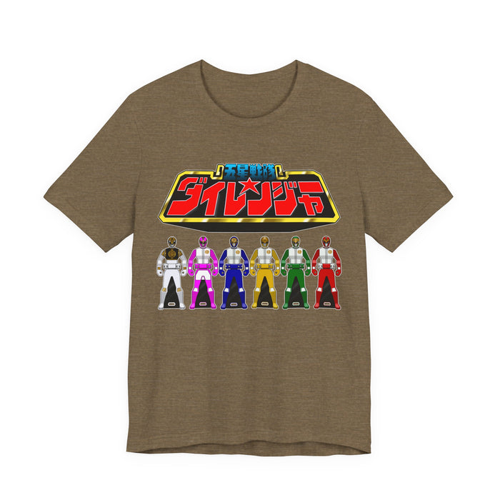 Dairanger keys Tee Super Sentai T Shirt Custom Graphic Art Cosplay Shirts Rangers Retro Vintage 90s