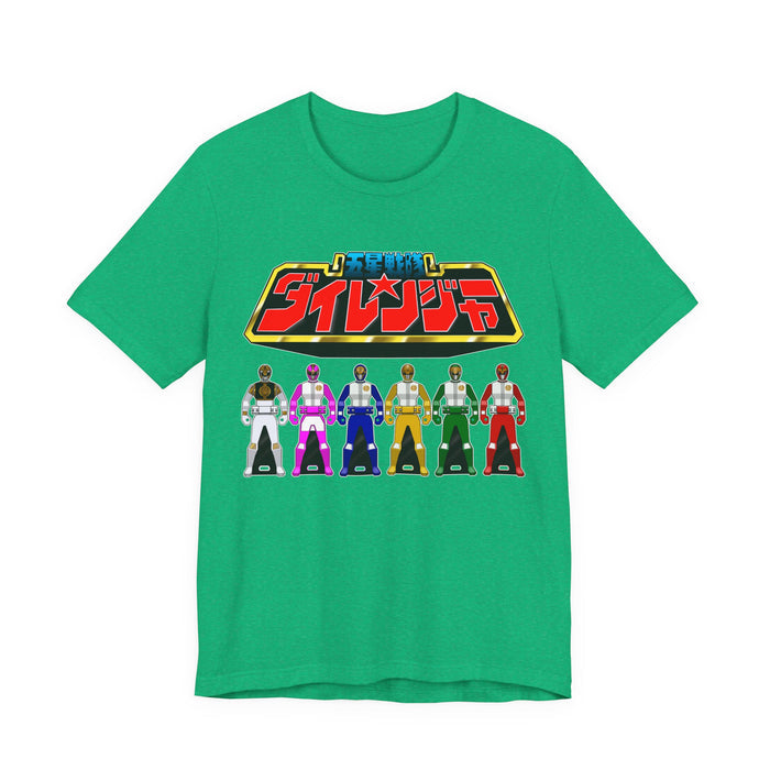 Dairanger keys Tee Super Sentai T Shirt Custom Graphic Art Cosplay Shirts Rangers Retro Vintage 90s