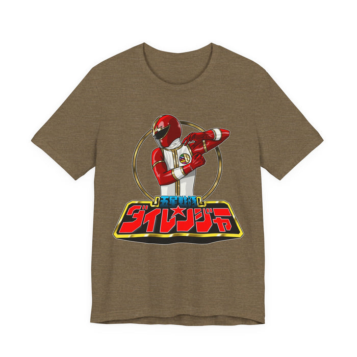 Dairanger Red Tee Super Sentai T Shirt Custom Graphic Art Cosplay Shirts Rangers Retro Vintage 90s