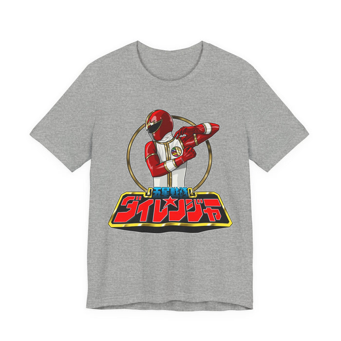 Dairanger Red Tee Super Sentai T Shirt Custom Graphic Art Cosplay Shirts Rangers Retro Vintage 90s