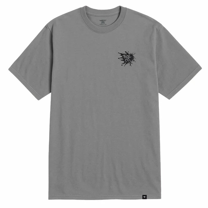 Front view of the Troll Co. DBC Reaper graphic t-shirt in putty