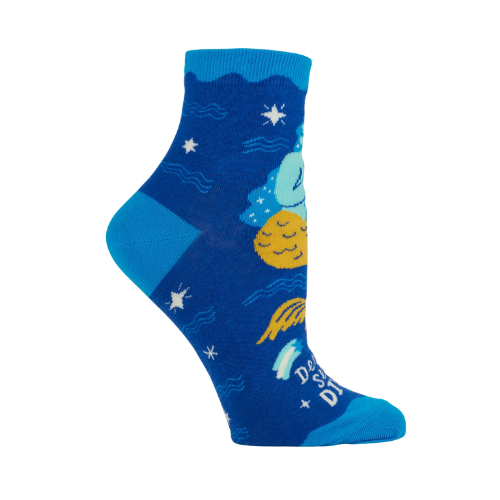 Deep Sea Diva ankle socks with colorful ocean-themed design.