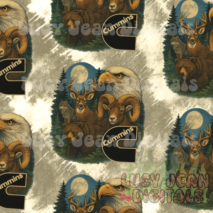 Deer, Ram, Bear Diesel Truck Seamless File