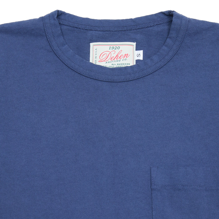 Dehen Heavy Duty Single Pocket T-Shirt in Navy
