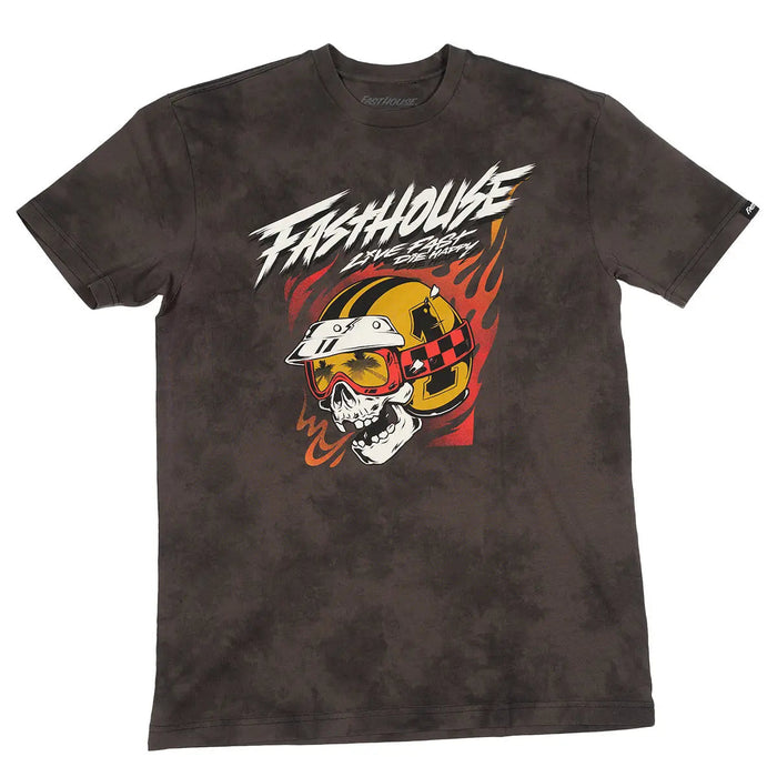 Fasthouse Destroyer short-sleeve graphic t-shirt in black crystal wash, available in big and tall sizes