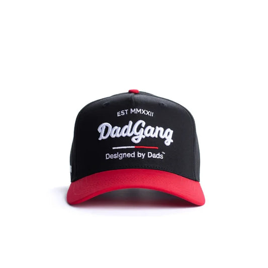 Dad Gang Horsepower hat in black with red and white