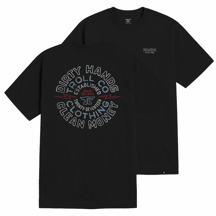 Troll Co. DHCM Anvolt short-sleeve graphic t-shirt in black, available in big and tall sizes