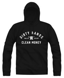 Troll Co. DHCM classic hoodie in black, kids mini sizing