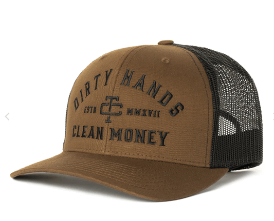 Troll Co. DHCM curved brim hat in coyote brown