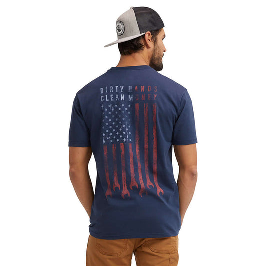 Troll Co. DHCM Flagship short sleeve tee in navy, big and tall sizing