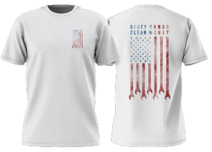 Troll Co. DHCM Flagship short sleeve tee in white, big and tall sizing