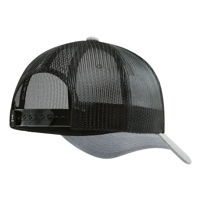 Troll Co. DHCM Shocker curved brim trucker hat in gray heather, alternate product view