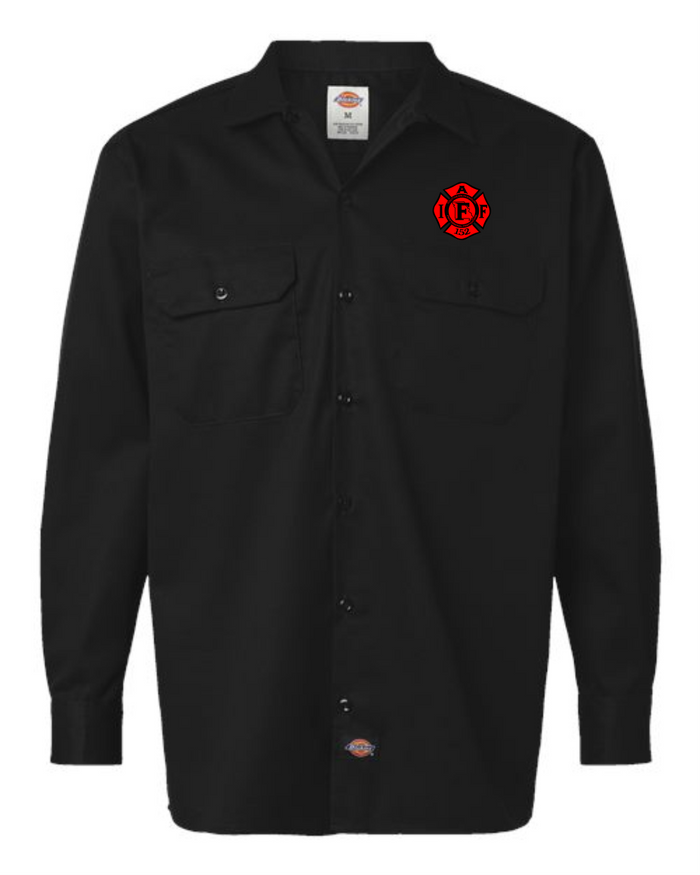 Dickies Long Sleeve Work Shirt-Black