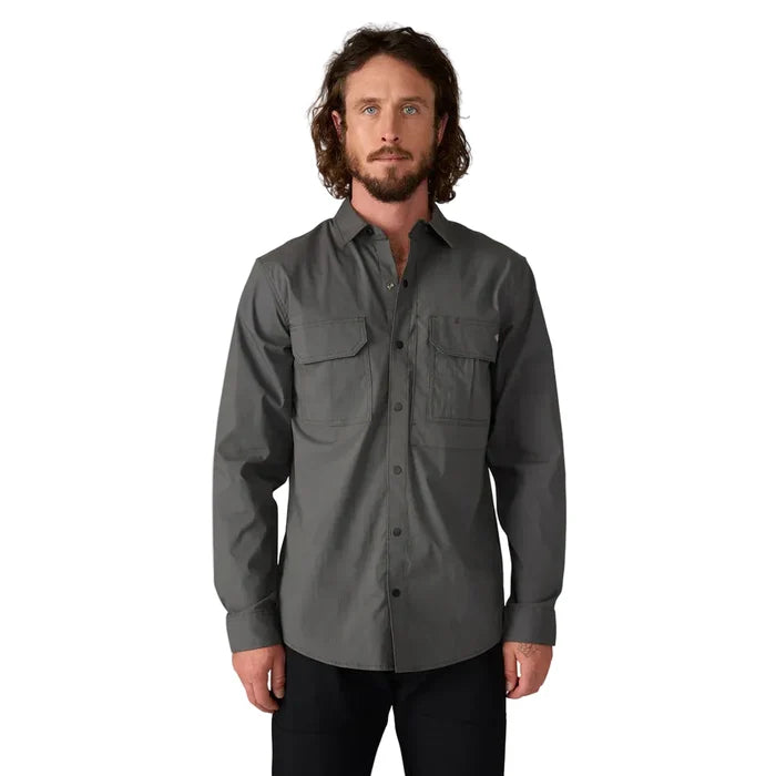 Dickies Trade Built utility work shirt in slate, front view