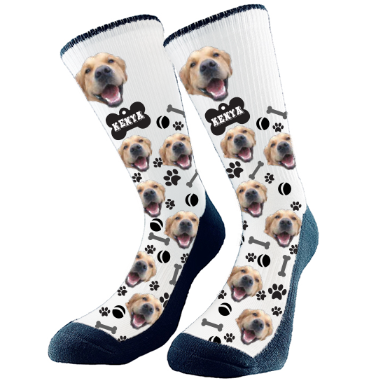 Get custom socks with your very own fur babies face on them! They make the perfect gift Excellent for any holiday, birthday, or anniversary! Every pair is made to order in Alberta, Canada.